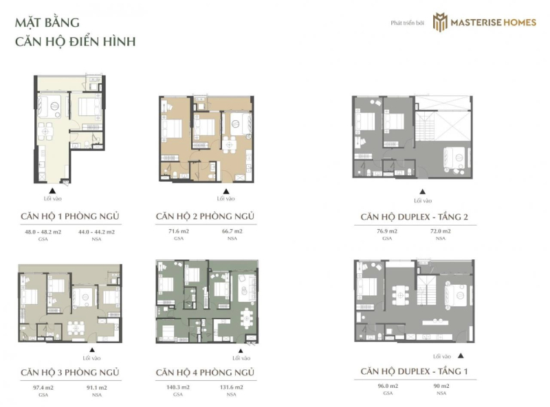 Mặt bằng căn hộ điển hình Lumiere Midtown