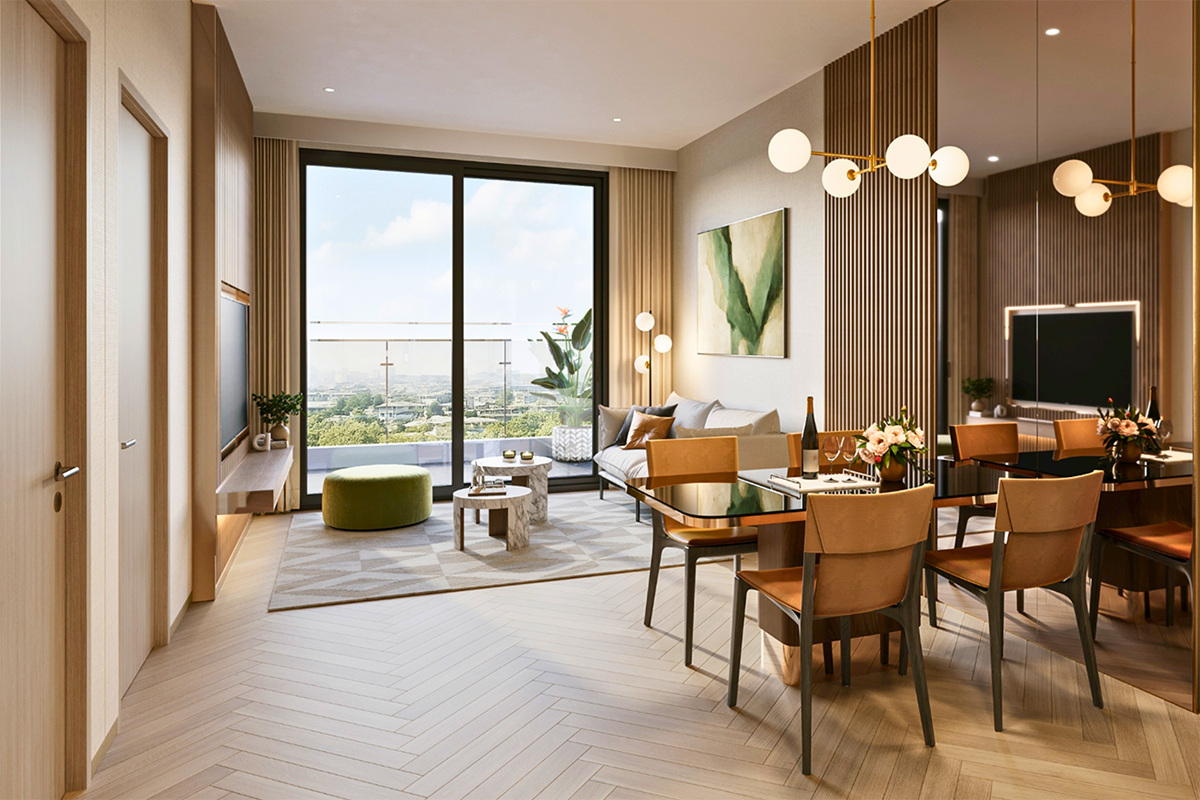 thiết kế căn hộ 1 phòng ngủ Lumière Midtown