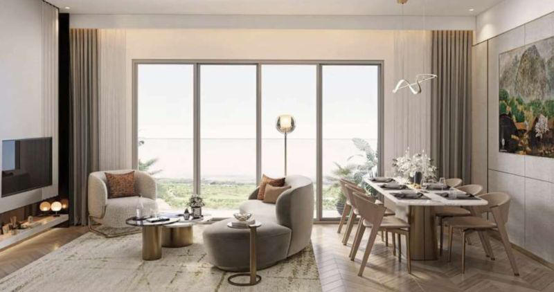 Căn hộ 3PN Lumiere Midtown phòng khách