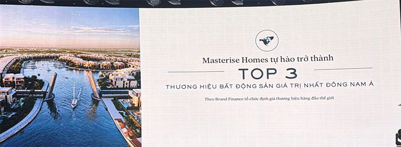Masterise Homes top 3 thương hiệu bất động sản