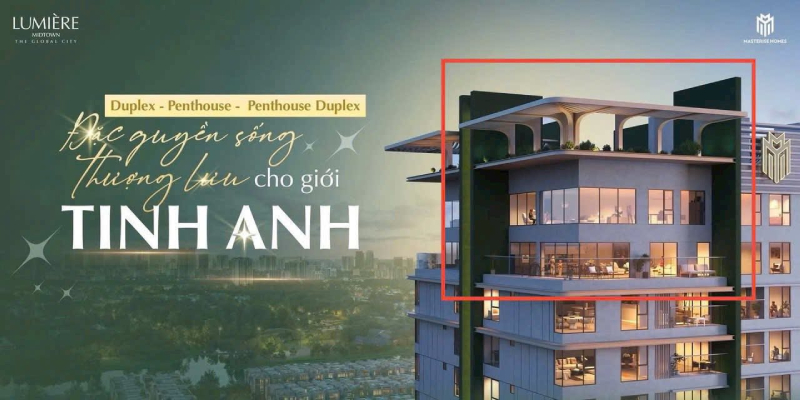 Penthouse Duplex Lumiere Midtown tầng cao nhất là đặc quyền cho giới tinh anh - Bách Như Properties