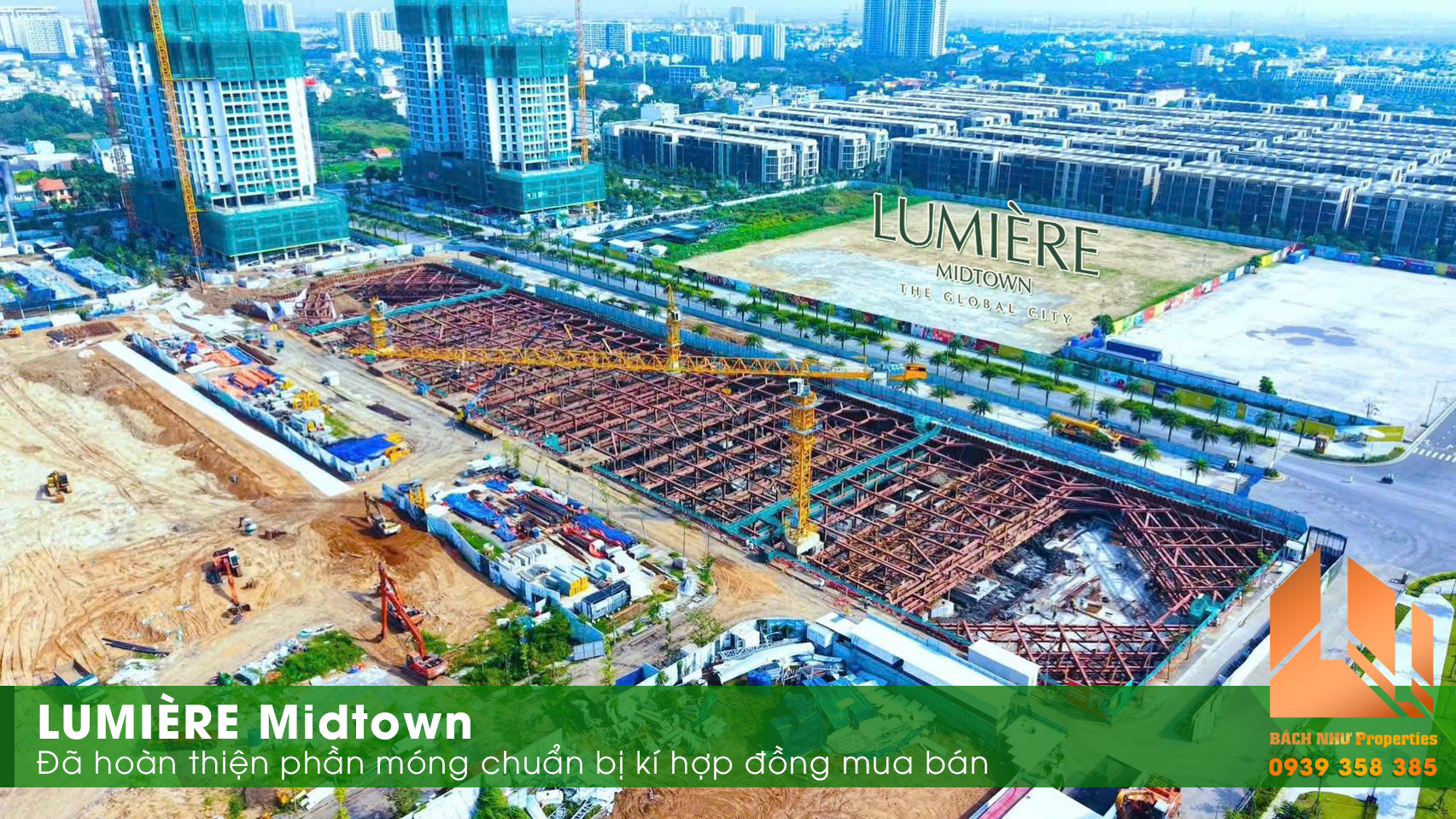 Tiến độ Lumiere Midtown T1 - 2026 Đã hoàn thiện móng, chuẩn bị ký HĐMB - Bách Như Properties
