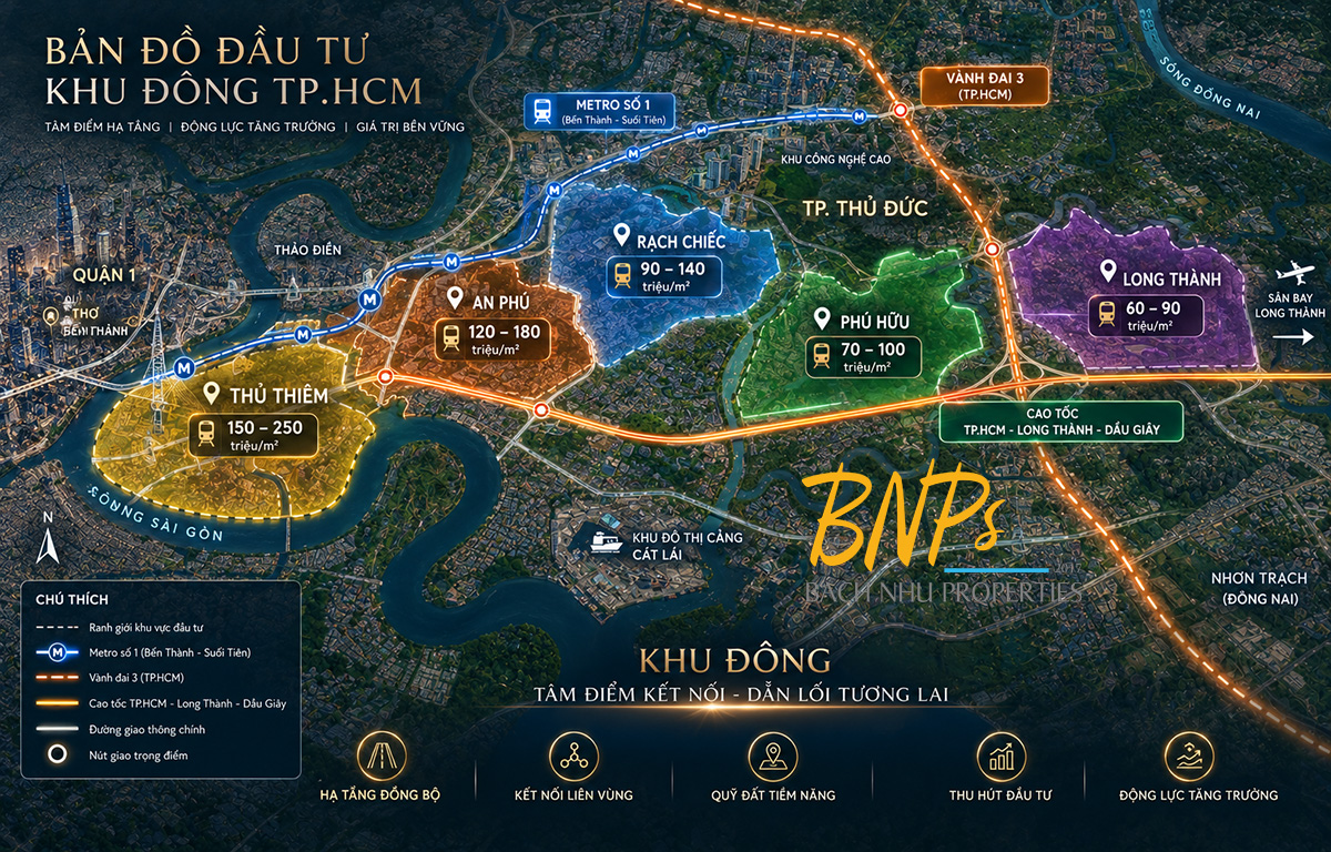 Dòng Tiền Bất Động Sản Khu Đông Cuối 2026 Sẽ Chảy Về Đâu