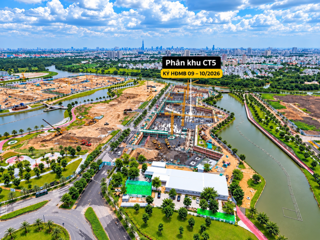 Hình ảnh tiến độ The Global City mới nhất tháng 09 cuối năm 2026